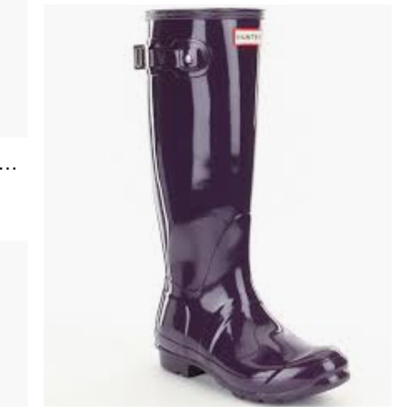 Hunter Shoes - ⭐️Hunter Dk Purple Original Gloss Tall Rainboots⭐️